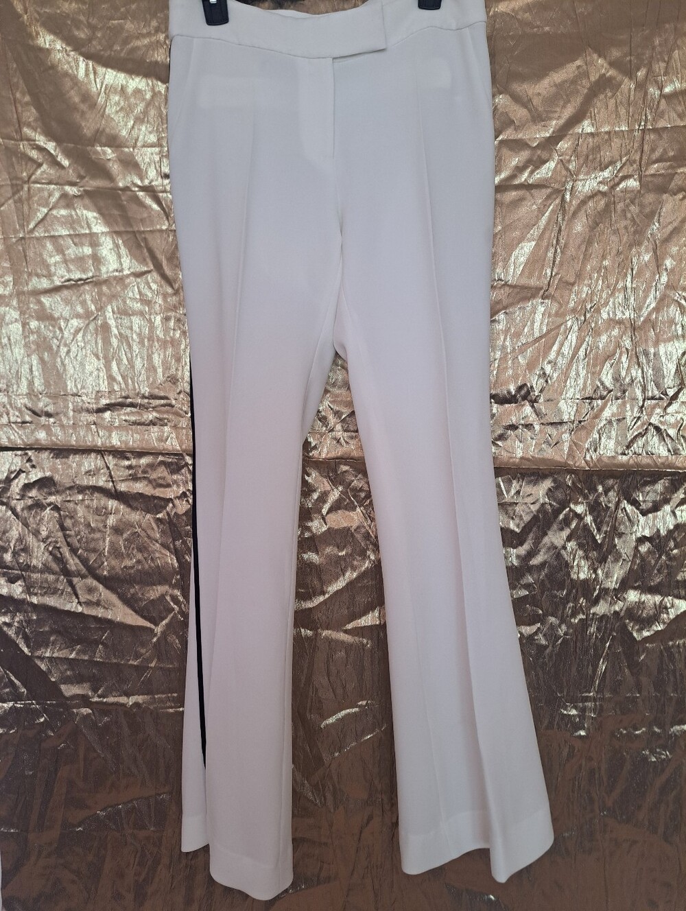 Rachel Zoe White Tuxedo Pants with Black Piping - Picture 9 of 14